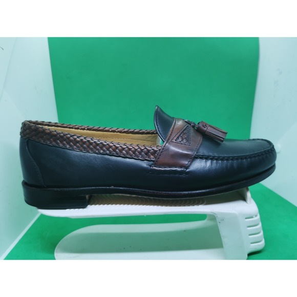 Allen Edmonds Maxfield Mens 11.5 D Slip On Dress Shoes Tassel Loafers Black  USA main image 13